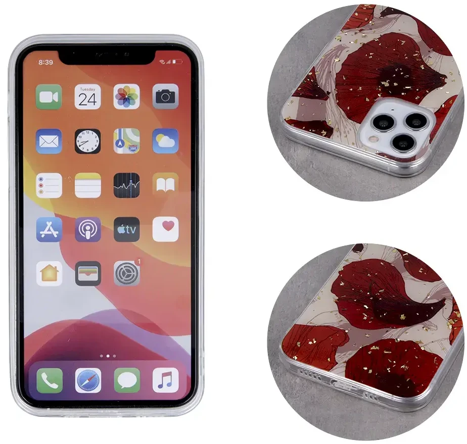 „Fusion Accessories Fusion“ auksinis „Glam Poppy“ silikoninis dėklas, skirtas „Samsung A325 Galaxy A32 4G“.
