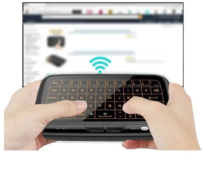 „Fusion Accessories Fusion H18+“ belaidė jutiklinė klaviatūra, skirta asmeniniams kompiuteriams | PS4 | XBOX | išmaniesiems televizoriams | „Android“ (juodas)