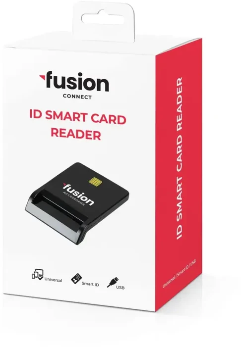 Atminties kortelė Skaitytuvas Fusion Accessories "ID Card Reader" Juodas
