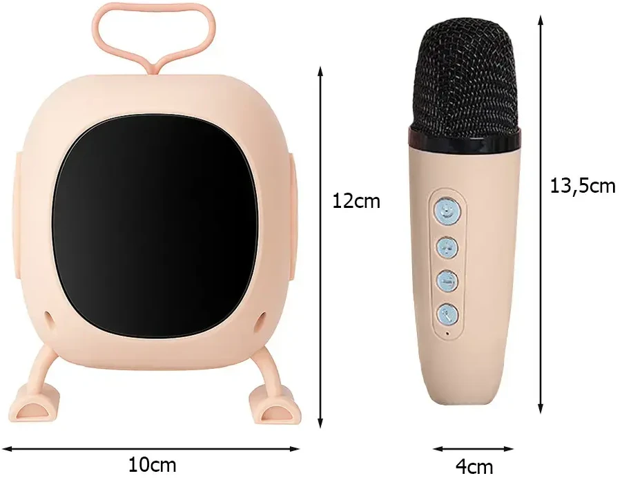 Fusion Accessories Fusion karaoke garsiakalbis su mikrofonu | Bluetooth | RGB rožinis