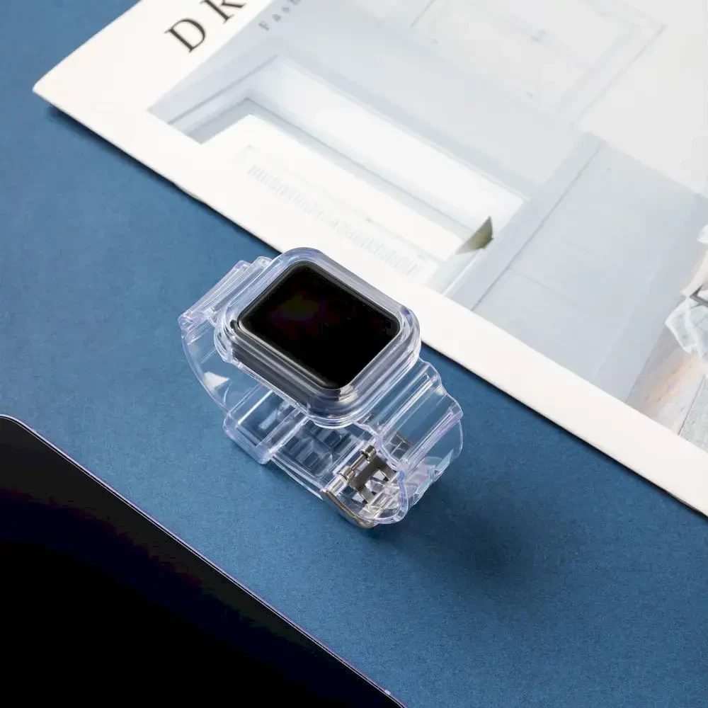 „Fusion Accessories“ 38/40/41 mm „Raudona“ šviestuvų komplektas su silikonine apyranke
