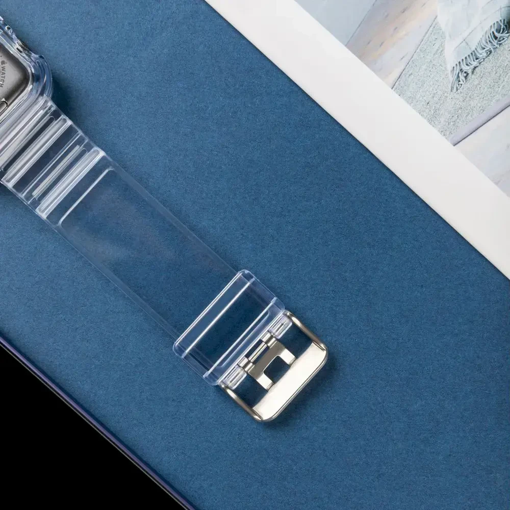 „Fusion Accessories“ „Fusion Light Set“ išmaniojo laikrodžio dirželis, skirtas „Apple Watch 2/3/4/5/6/7/SE“ (42/44/45 mm) | Silikonas | juodas