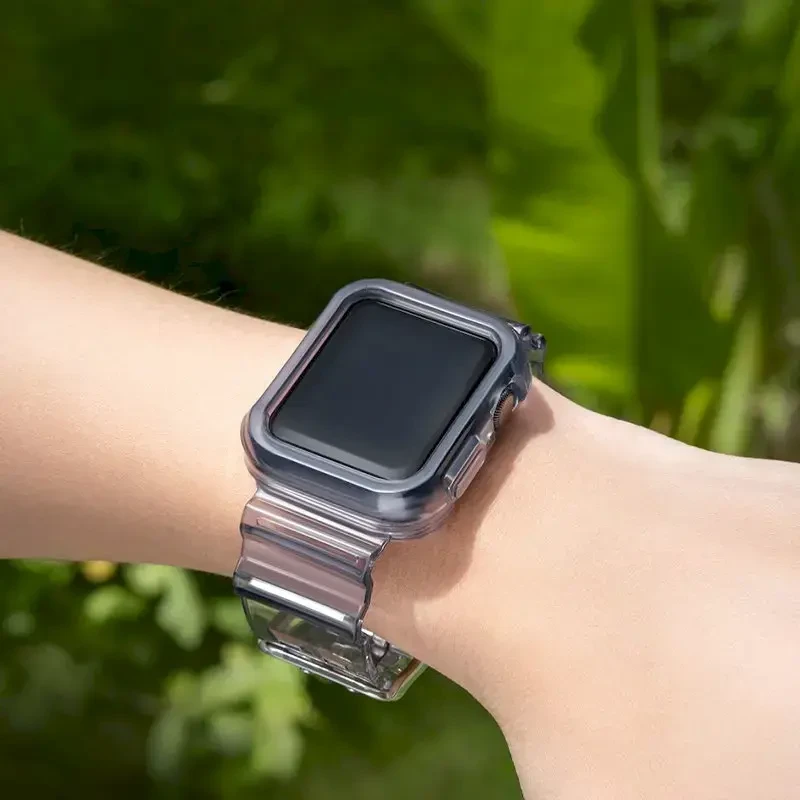 „Fusion Accessories“ „Fusion Light Set“ išmaniojo laikrodžio dirželis, skirtas „Apple Watch 2/3/4/5/6/7/SE“ (42/44/45 mm) | Silikonas | juodas