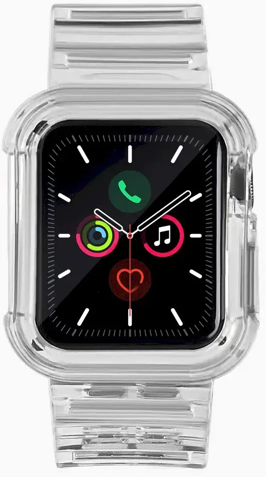 „Fusion Accessories Light Set“ išmaniojo laikrodžio dirželis, skirtas „Apple Watch 2/3/4/5/6/7/SE“ (38/40/41 mm) | Silikonas | juodas
