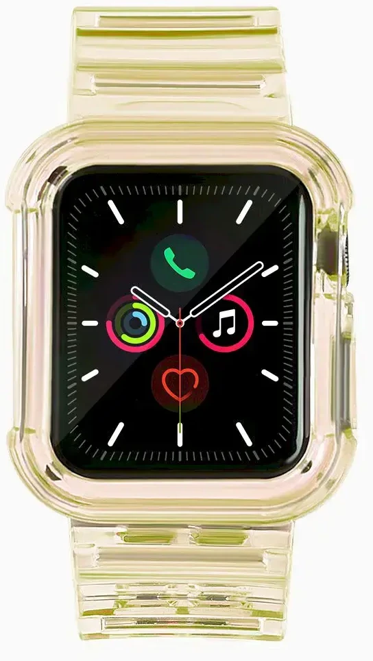 Fusion Accessories Fusion Light Set silikoninė laikrodžio apyrankė Apple Watch 38mm | 40mm | 41mm geltona