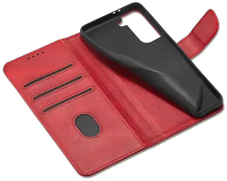 „Fusion Accessories Fusion Marva“ knygelės tipo telefono dėklas, skirtas „Samsung Galaxy A17 4G“ (A175), raudonas