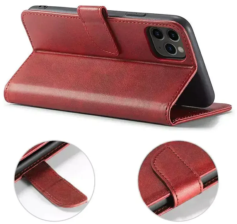 „Fusion Accessories Fusion Marva“ knygelės tipo telefono dėklas, skirtas „Samsung Galaxy A17 4G“ (A175), raudonas