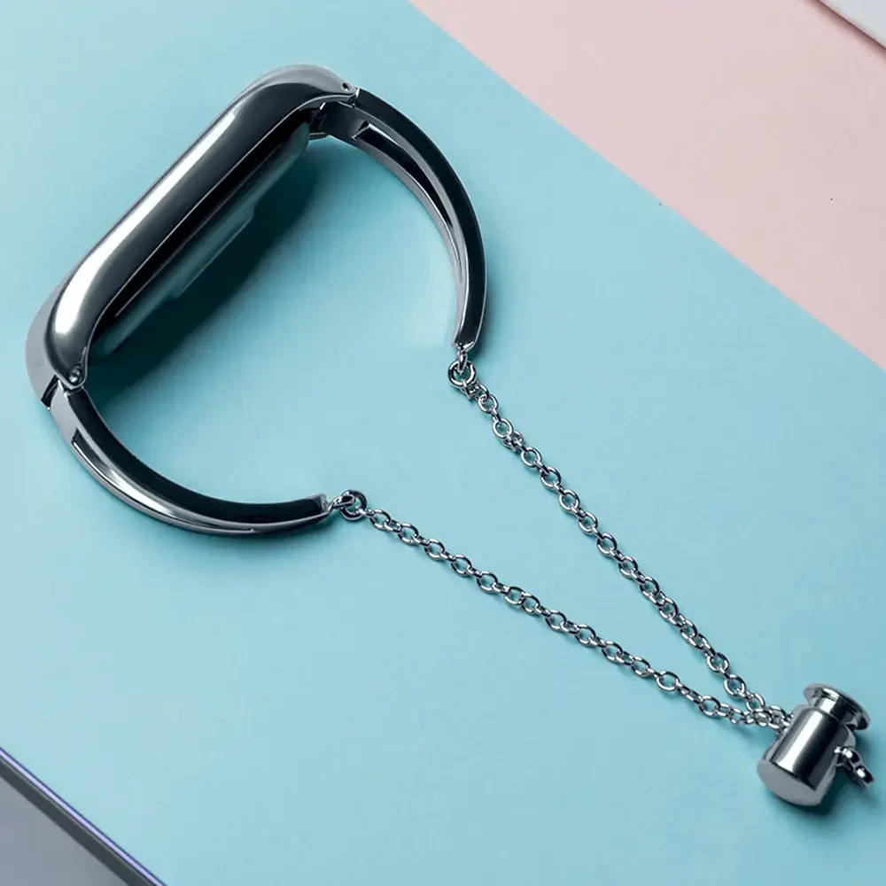 Fusion Accessories Xiaomi Mi Band 3/4/5/6 Sidabrinis Metal Bracelet