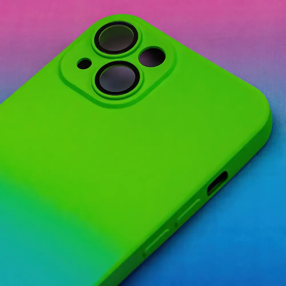„Fusion Accessories“ „Fusion Neogradient 3“ silikoninis galinis dėklas, skirtas „Xiaomi Redmi Note 12 4G“, žalias mėlynas