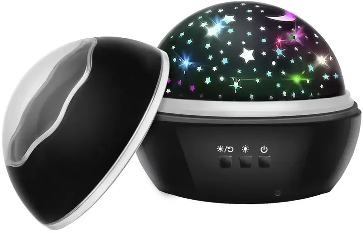 „Fusion Accessories“ naktinė lempa su projektoriumi, juoda