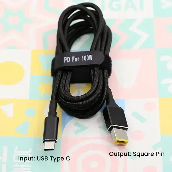 Fusion Accessories Kabelis USB PNY USB-C - Lenovo SquarePin 18 5V-20V 100W 1,8m