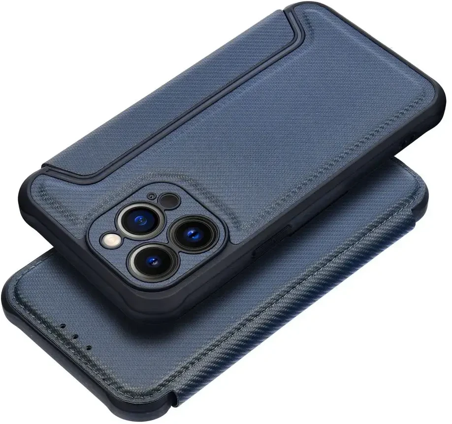 „Fusion Accessories“ „Fusion Razor“ knygelės tipo telefono dėklas, skirtas „Samsung Galaxy A34“ (A346), mėlynas