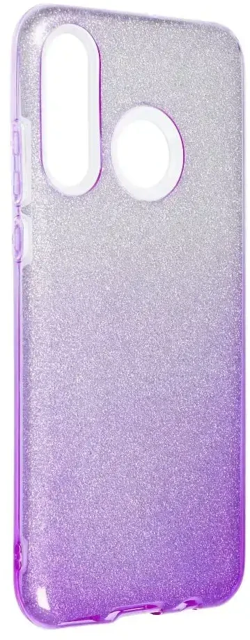 Fusion Accessories Fusion blizgus silikoninis dėklas Huawei P30 Lite violetinei
