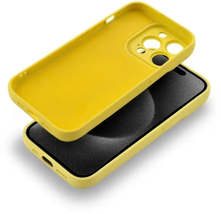 Dėklas Fusion Accessories Fusion Softy protect silicone case for Apple iPhone 14 Pro Max yellow