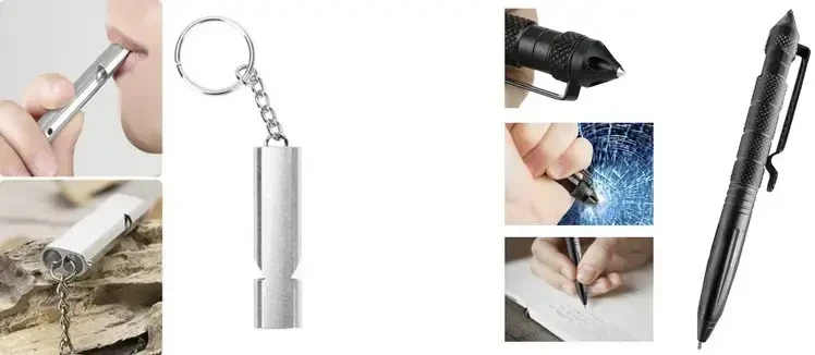 Fusion Accessories Fusion Survival rinkinys 32 in 1 | termo antklodė | peilis | LED lemputė | karabinas