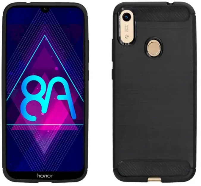 Fusion Accessories Fusion Trust Back silikoninis dėklas, skirtas Huawei Y6S | Honor 8A | Y6 Prime 2019 juodas