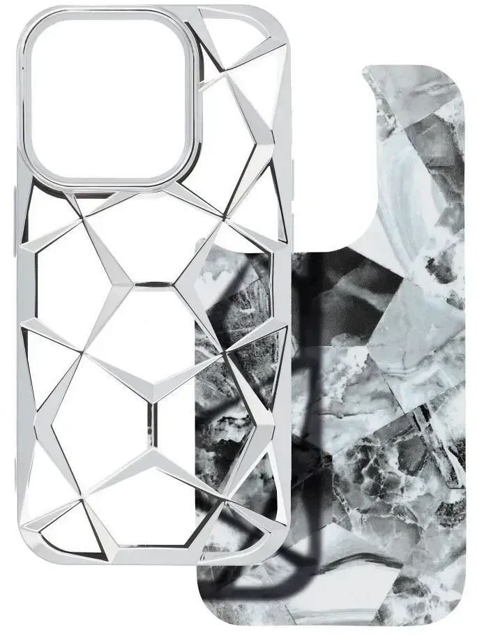 „Fusion Accessories“ „Fusion Twinki“ telefono dėklas, skirtas „iPhone 16“ sidabrinis