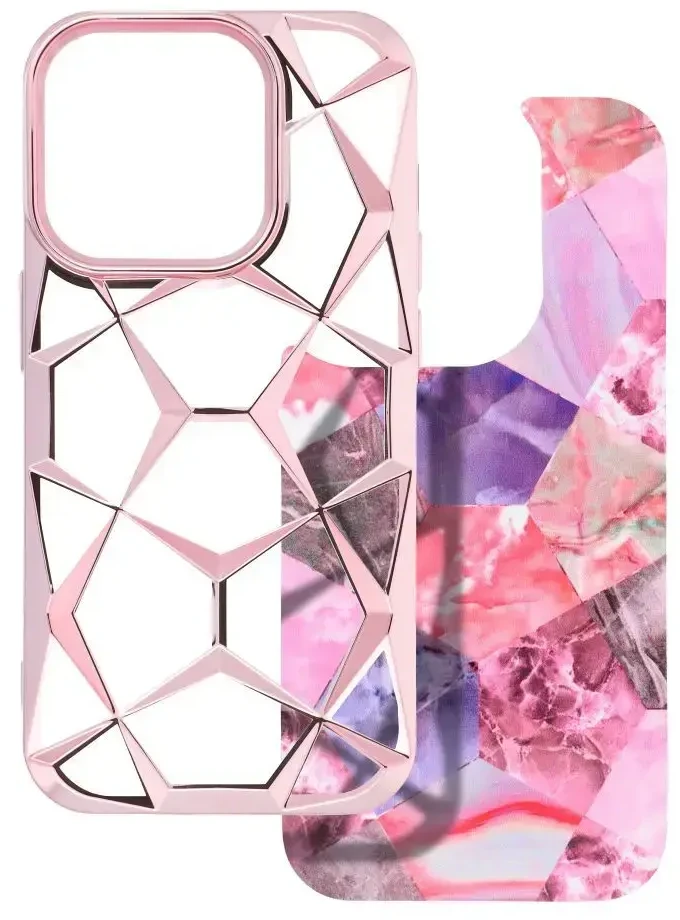„Fusion Accessories“ „Fusion Twinkli“ telefono dėklas, skirtas „iPhone 16“, rožinis