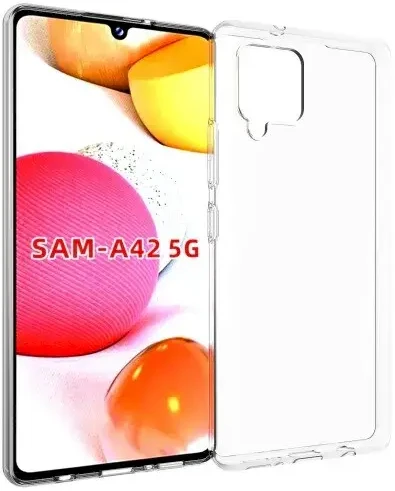 Fusion Accessories Fusion Ultra galinis dėklas 1 mm apsauginis silikoninis dėklas, skirtas Samsung Galaxy A42 5G skaidrus