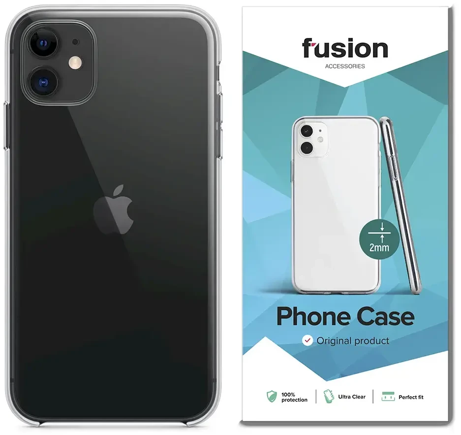 Fusion Ultra Clear Series 2 mm silikoninis dėklas skirtas Realme 6 Pro Skaidrus (EU Blister)