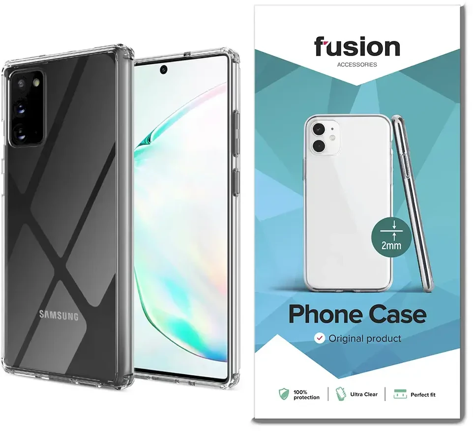Fusion Accessories Fusion Ultra Clear Series 2 mm silikoninis dėklas skirtas Samsung N980 | N981 Galaxy Note 20 | Note 20 5G Transparent (EU Blister)