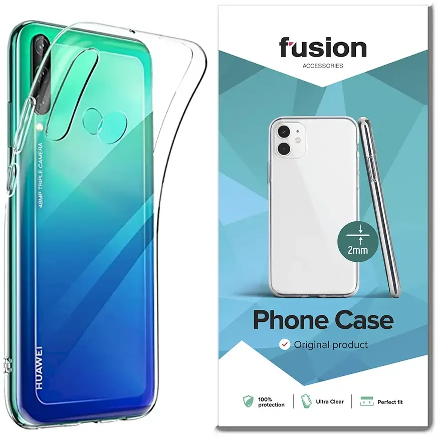 Fusion Accessories Fusion Ultra Clear Series 2 mm silikoninis dėklas skirtas Huawei P40 Lite E Transparent (EU Blister)