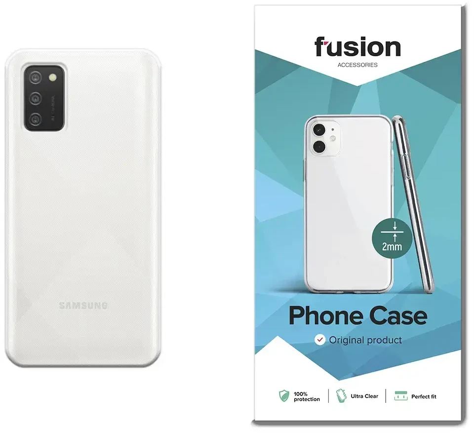 Fusion Accessories Fusion ultra clear series 2 mm silikoninis dėklas skirtas Samsung A025 Galaxy A02S skaidrus (EU Blister)