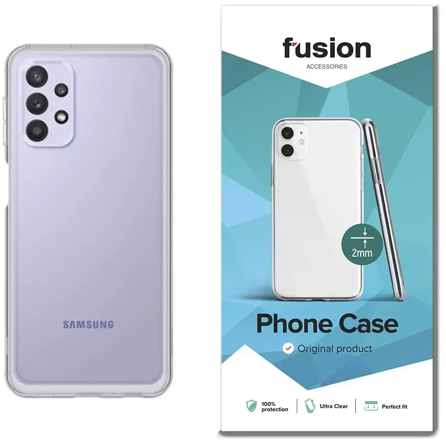 Fusion Accessories Fusion ultra clear series 2 mm silikoninis dėklas skirtas Samsung A325 Galaxy A32 4G skaidrus (EU Blister)