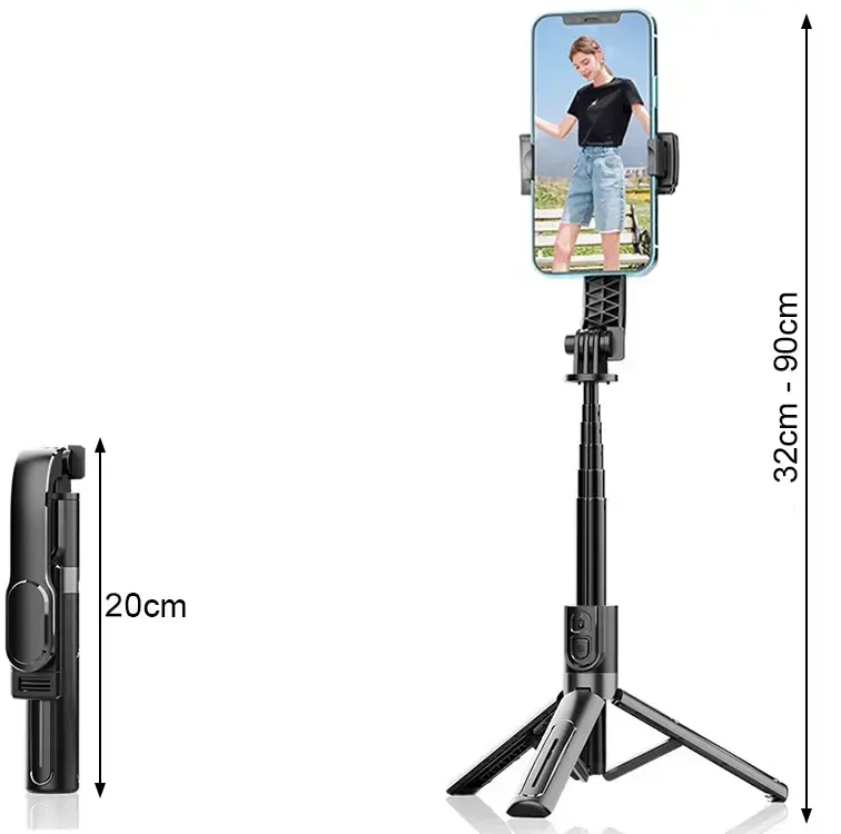 „Fusion Accessories“ universalus trikojis | asmenukių lazda | telefono laikiklis | fotoaparatas 90 cm + „Bluetooth“ nuotolinio valdymo pultas