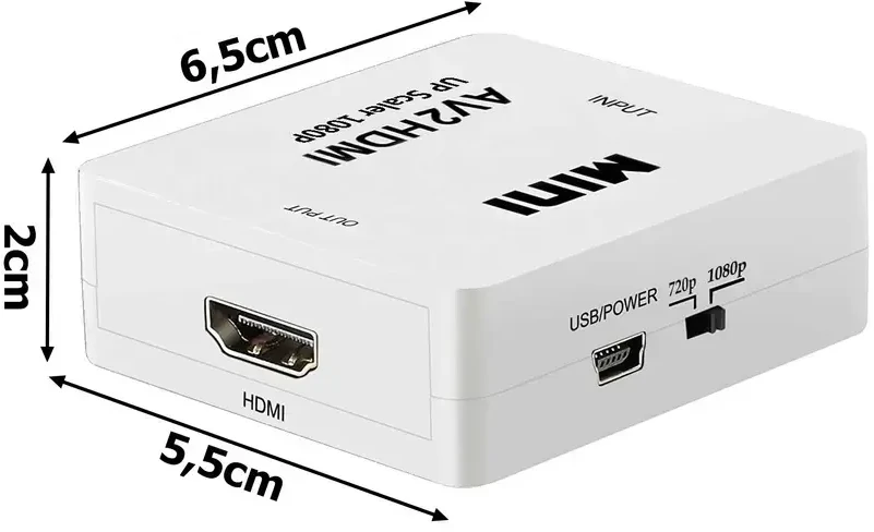 Fusion Accessories Fusion vaizdo signalo konverteris RCA į HDMI (+Audio) baltas