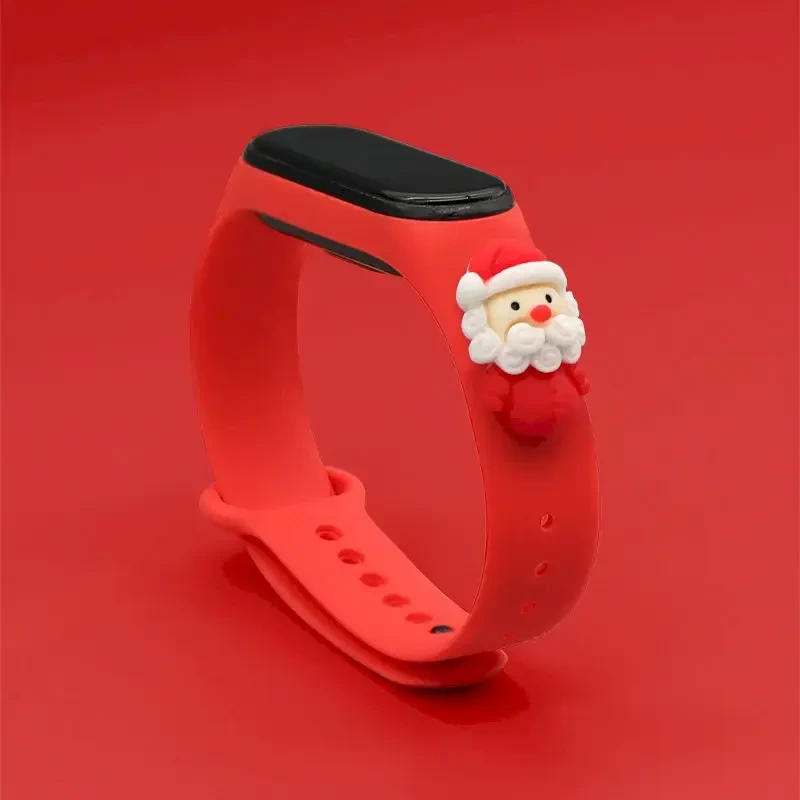 Fusion Accessories Xiaomi Mi Band 3/4 Raudona Xmas Santa 2