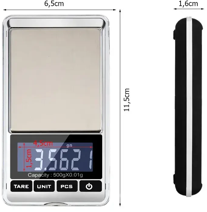Virtuvinės svarstyklės „Fusion Accessories“ kišeninės „Goodbuy“ svarstyklės (iki 500g | 0,1 g)