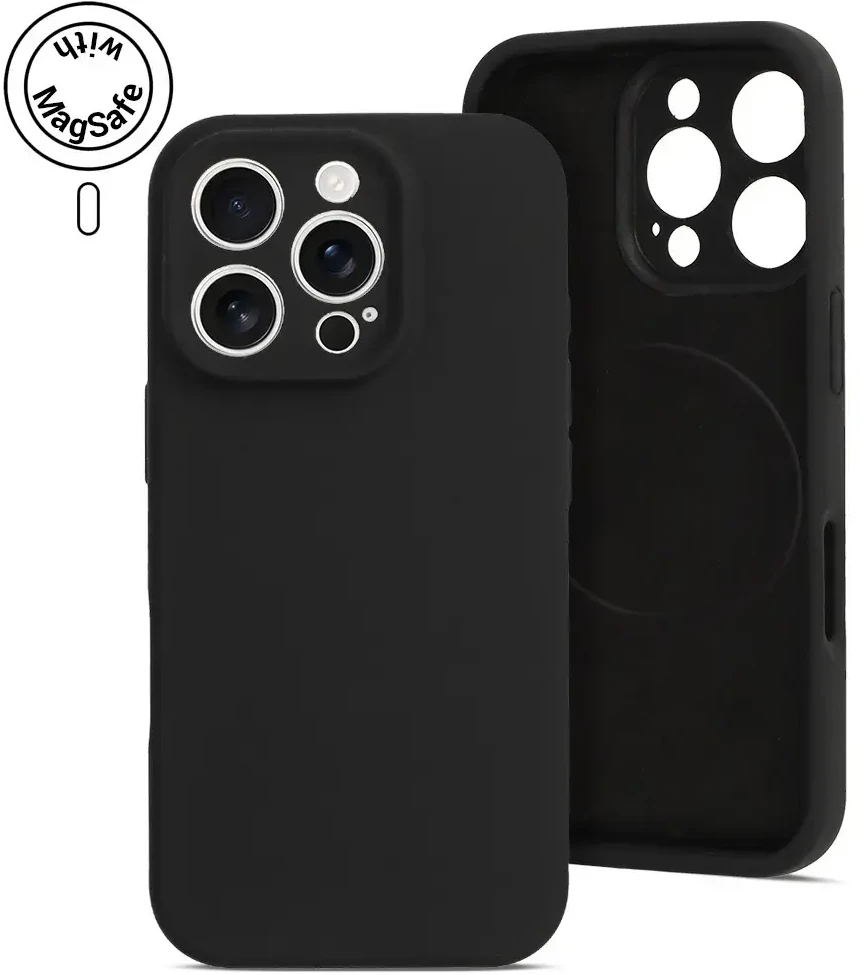 Topt MagColor Pure dėklas skirtas iPhone 15 juodos spalvos