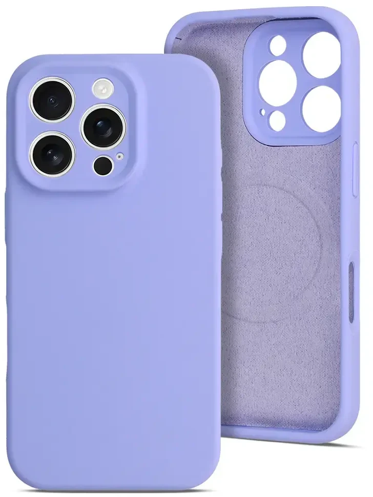 Topt MagColor Pure dėklas skirtas Apple iPhone 15 levandų spalvos