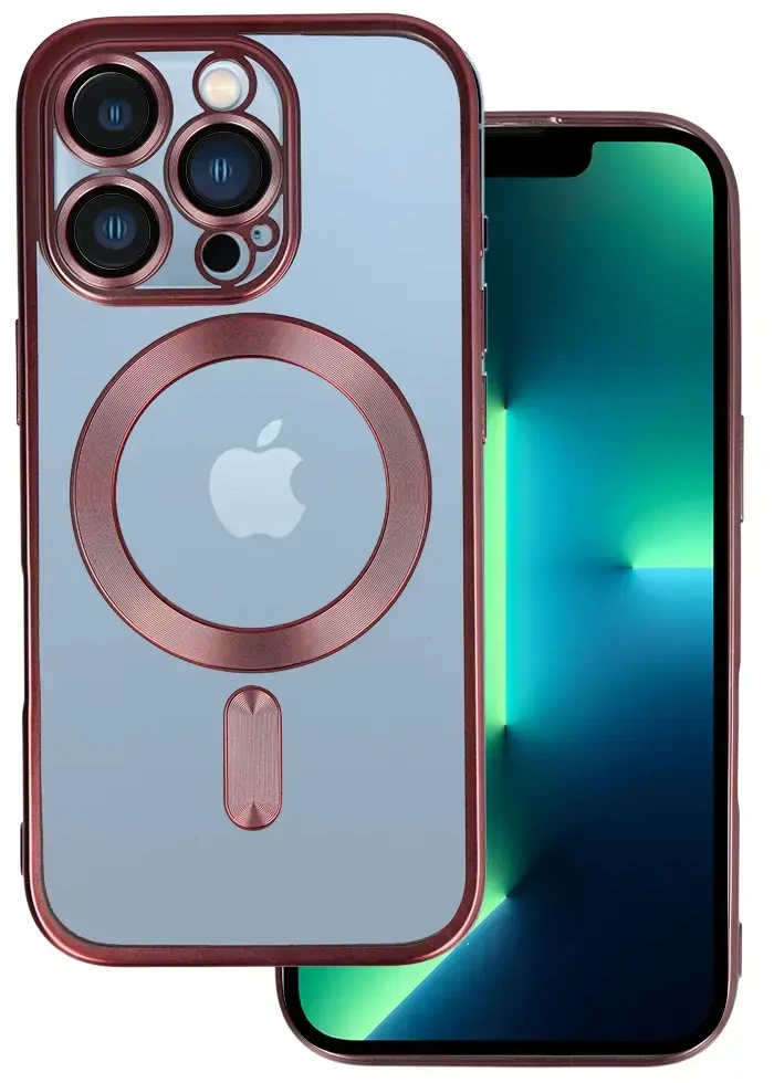 Fusion Accessories Topt Metalinis Magsafe dėklas, skirtas iPhone 16 Pro, rožinės spalvos