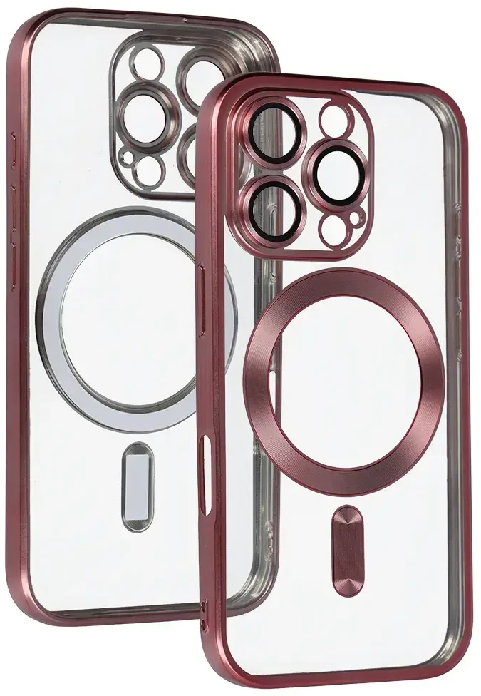 Fusion Accessories Topt Metalinis Magsafe dėklas, skirtas iPhone 16 Pro, rožinės spalvos