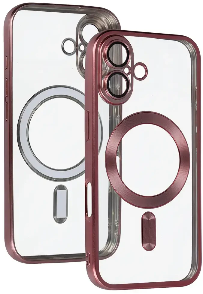 Fusion Accessories Topt Metalinis Magsafe dėklas skirtas iPhone 17 rožinės spalvos