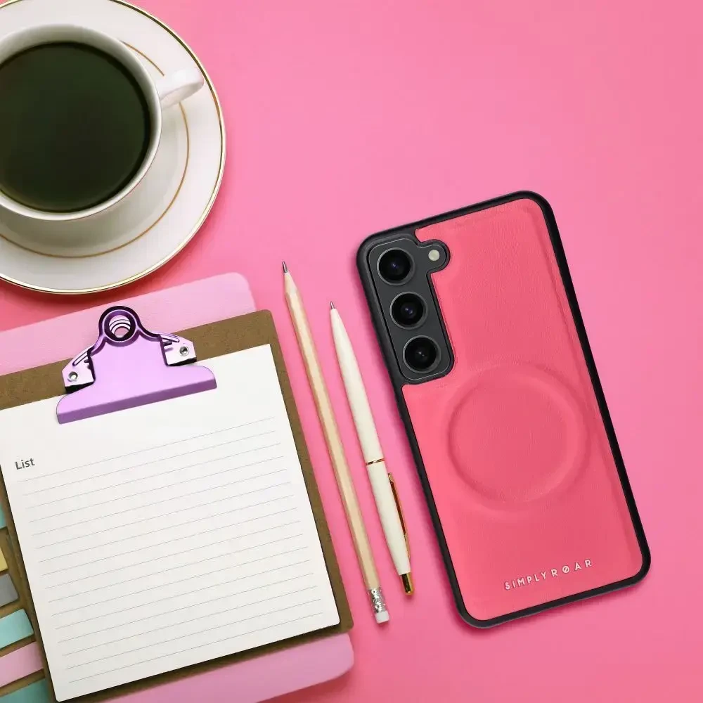 Fusion Accessories ROAR dėklas MAG MORNING skirtas Samsung Galaxy S23 Ultra rožinės spalvos