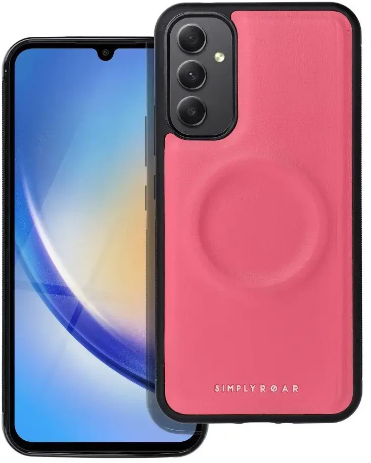 Fusion Accessories ROAR dėklas MAG MORNING skirtas Samsung Galaxy A34 rožinės spalvos