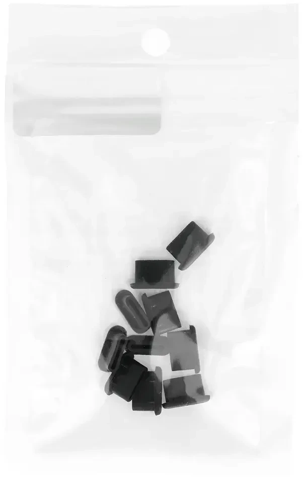 Fusion Accessories Topt Silicone anti-dust plug Type C juodas - 10 pieces