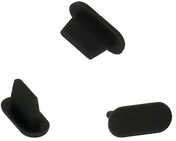 Fusion Accessories Topt Silicone anti-dust plug Lightning juodas – 10 pieces