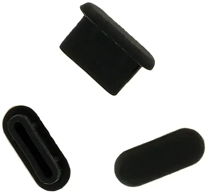 Fusion Accessories Topt Silicone anti-dust plug Type C juodas - 10 pieces
