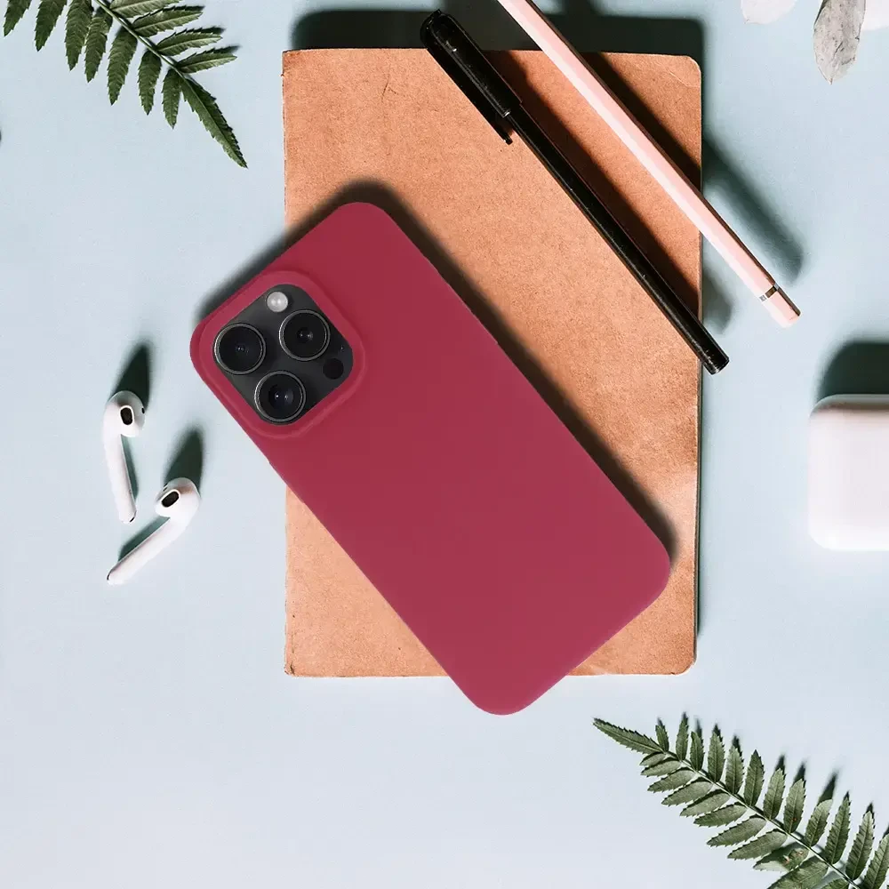 Topt Silikoninis Lite dėklas skirtas Apple iPhone 15 burgundy