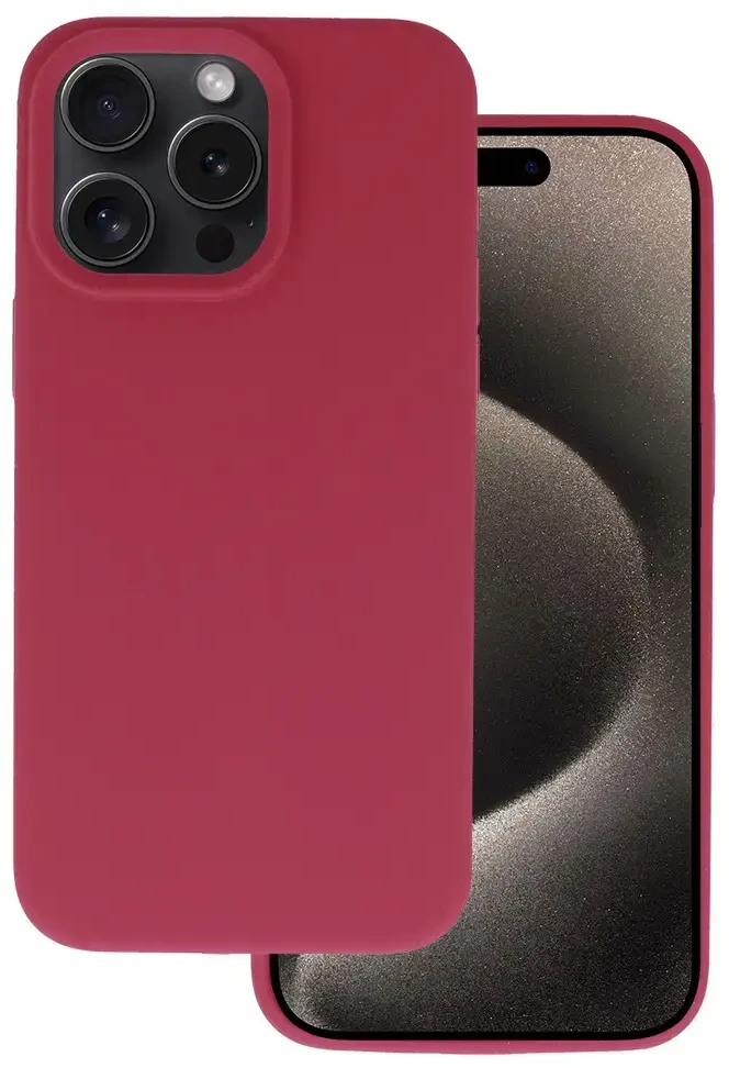 Topt Silikoninis Lite dėklas skirtas Apple iPhone 15 burgundy