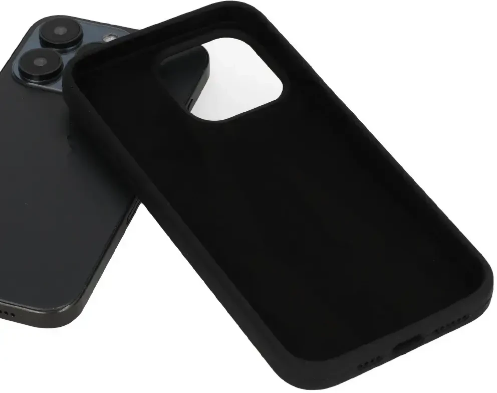 Topt Silicone Lite dėklas skirtas Apple iPhone 13 juodos spalvos