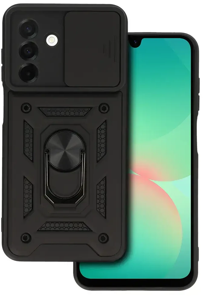 Topt Slide Camera Armor dėklas skirtas Samsung Galaxy A26 5G juodos spalvos