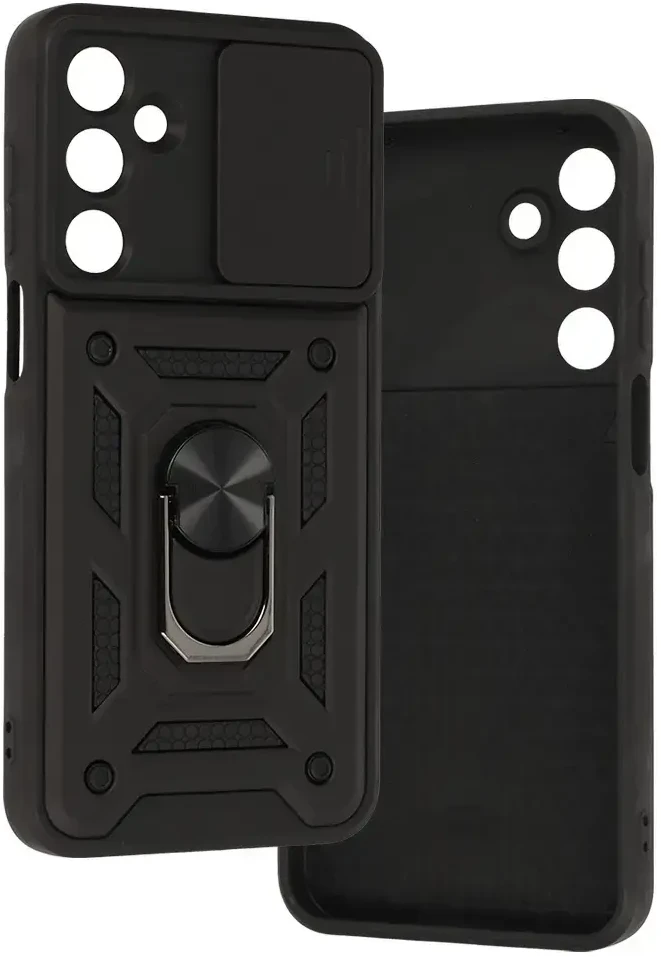 Topt Slide Camera Armor dėklas skirtas Samsung Galaxy A16 5G juodos spalvos