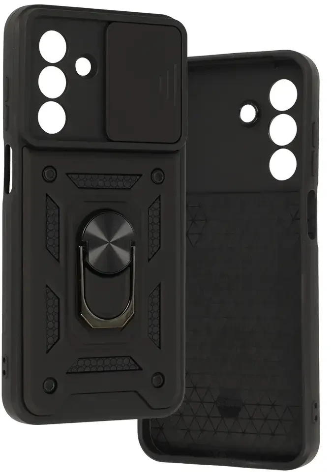 Topt Slide Camera Armor dėklas skirtas Samsung Galaxy A26 5G juodos spalvos