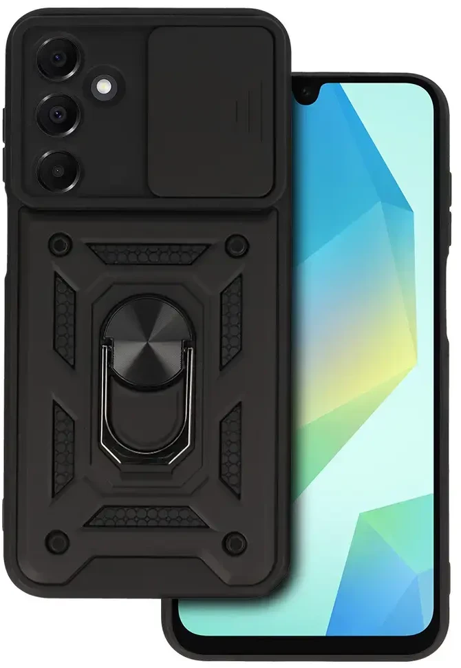 Topt Slide Camera Armor dėklas skirtas Samsung Galaxy A16 5G juodos spalvos