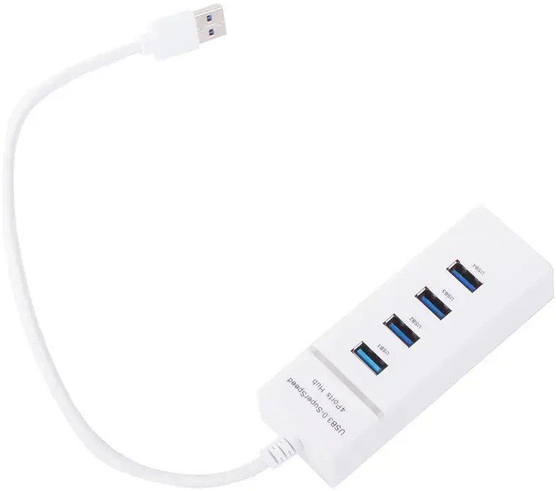 „Fusion Hub“ USB 3.0 prievadų skirstytuvas, 4 prievadų skirstytuvo adapteris | baltas